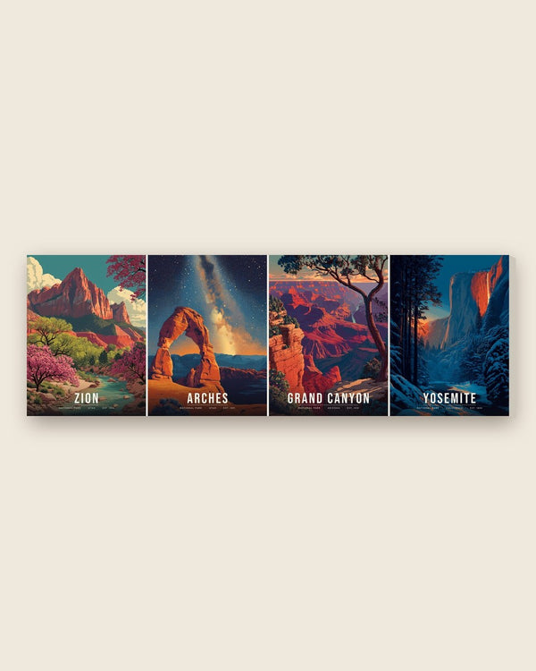Red Rock and Firefall canvas, full artwork