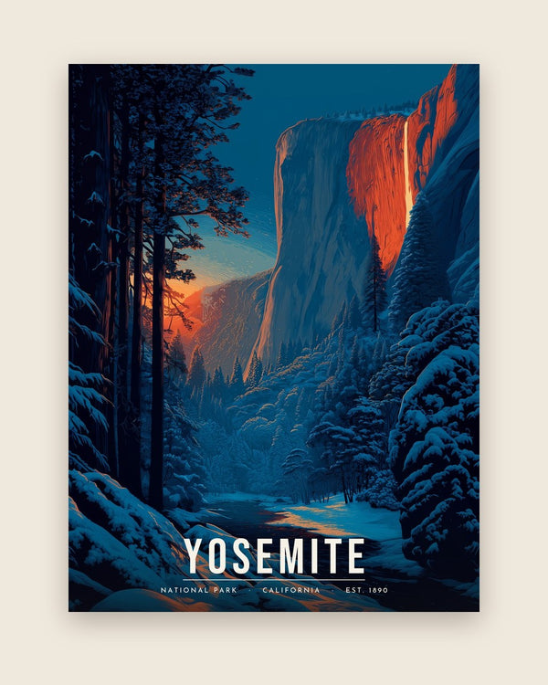 Yosemite: Horsetail Fall Firefall poster, full artwork