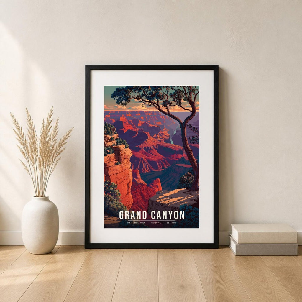 Grand Canyon poster in a frame leaning on the floor (frame not included)