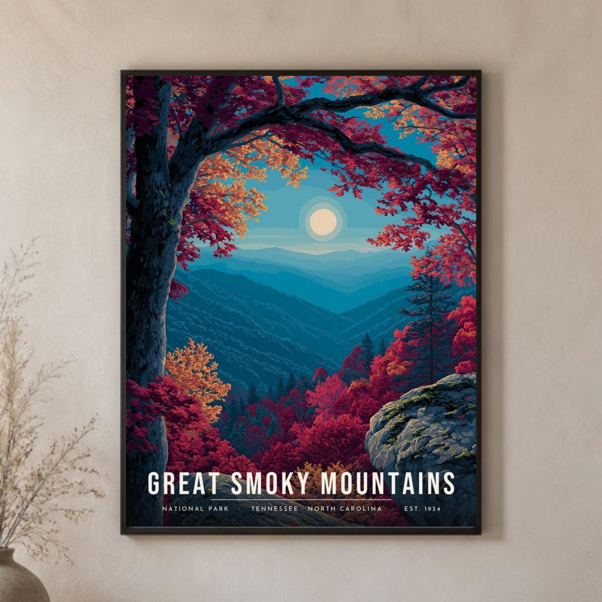 Smokies autumn poster close-up