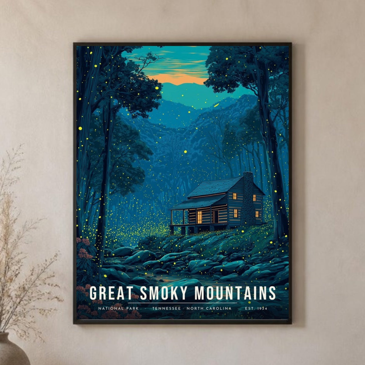 Smokies fireflies poster close-up