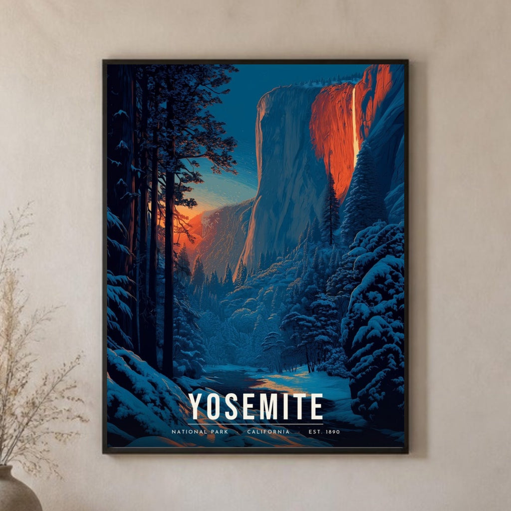 Yosemite firefall poster close-up