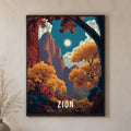 Zion autumn poster close-up