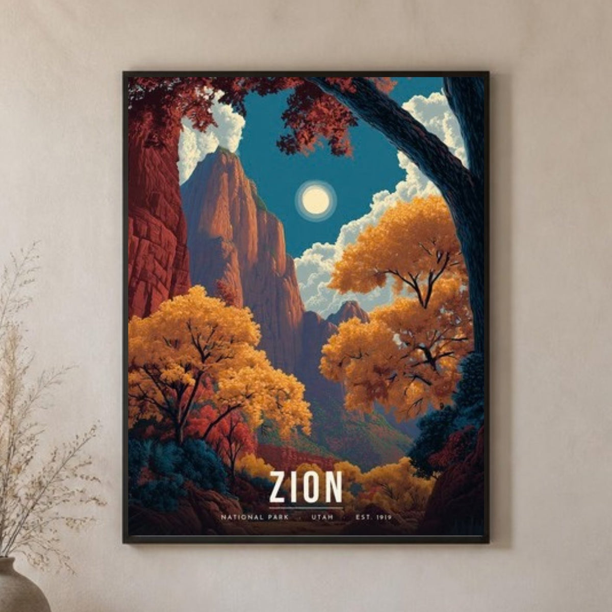 Zion autumn poster close-up