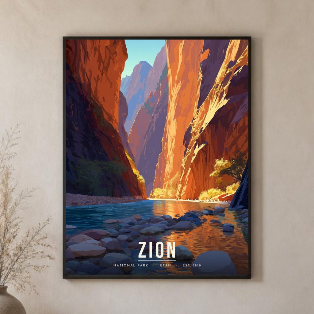 Zion Narrows poster close-up