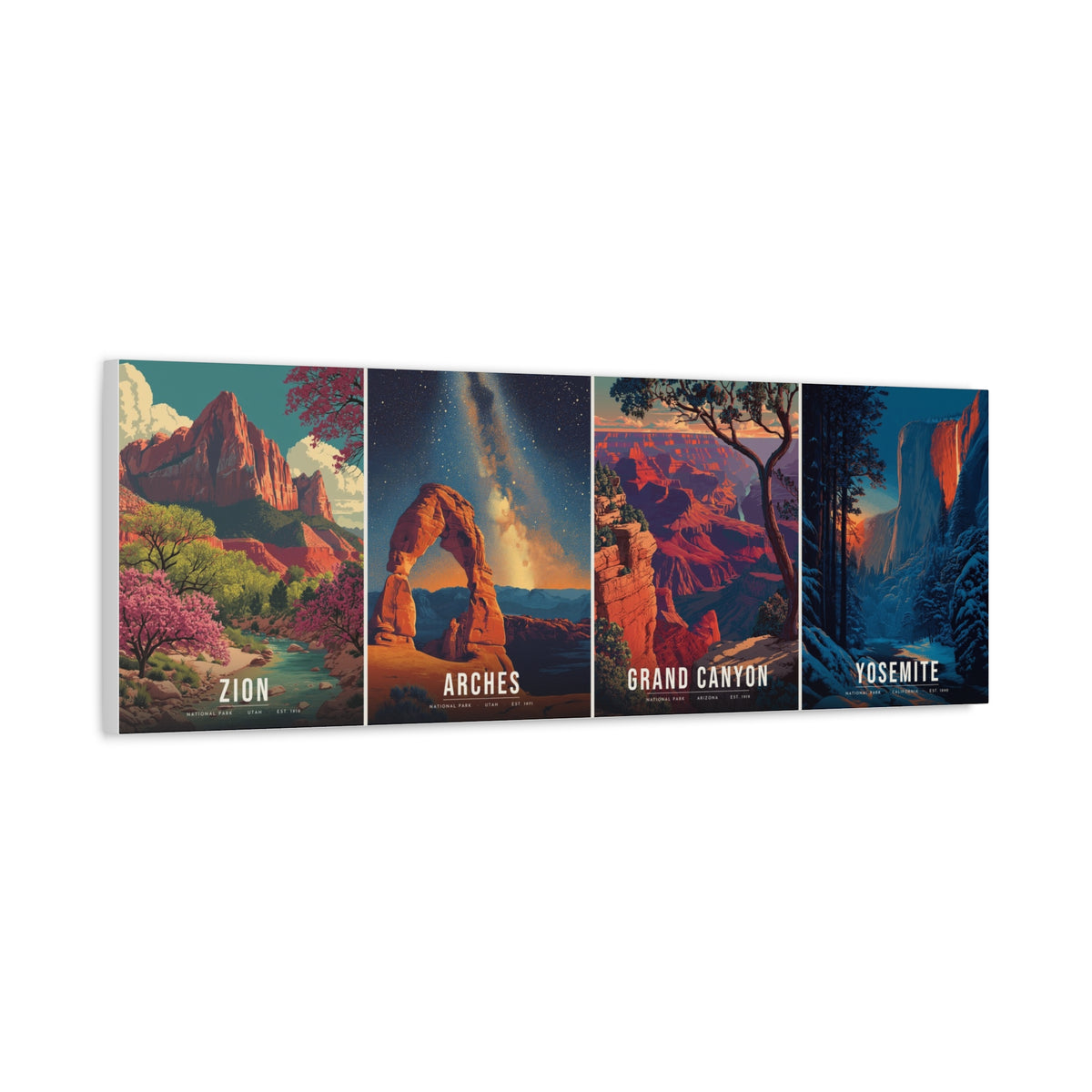 Red Rock and Firefall Canvas: Zion, Arches, Grand Canyon, Yosemite