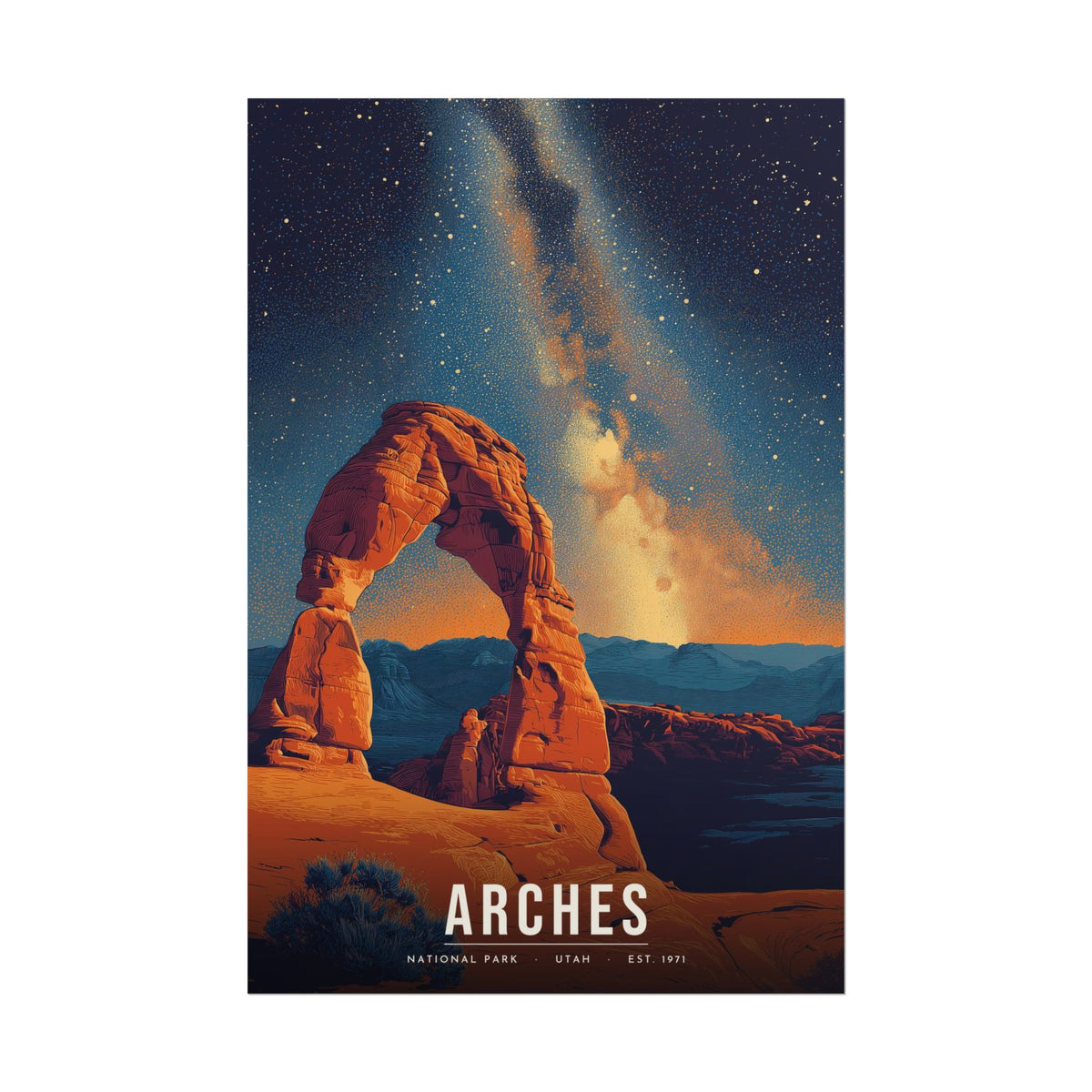 Arches: Milky Way over Delicate Arch