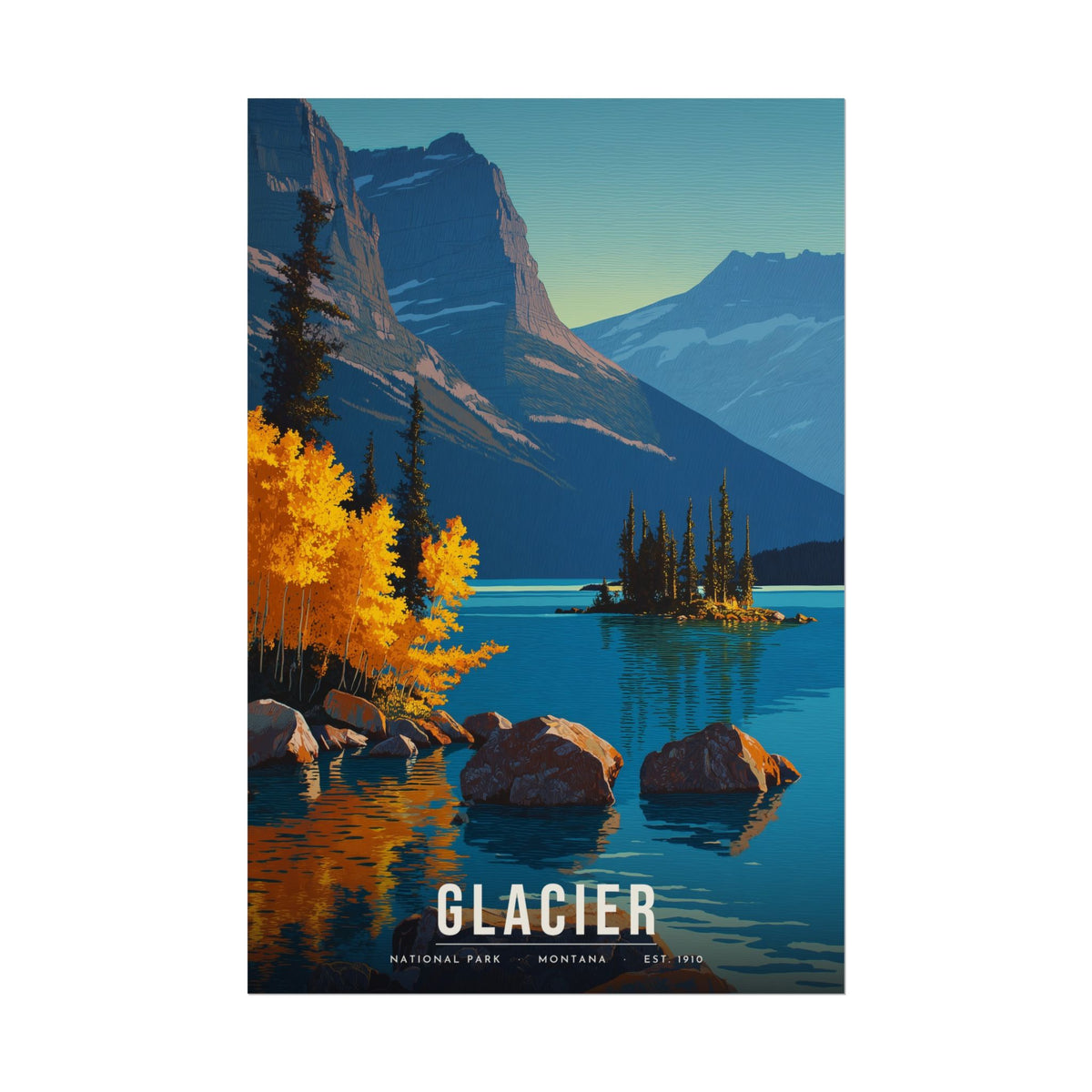 Glacier: Golden Aspen in Autumn