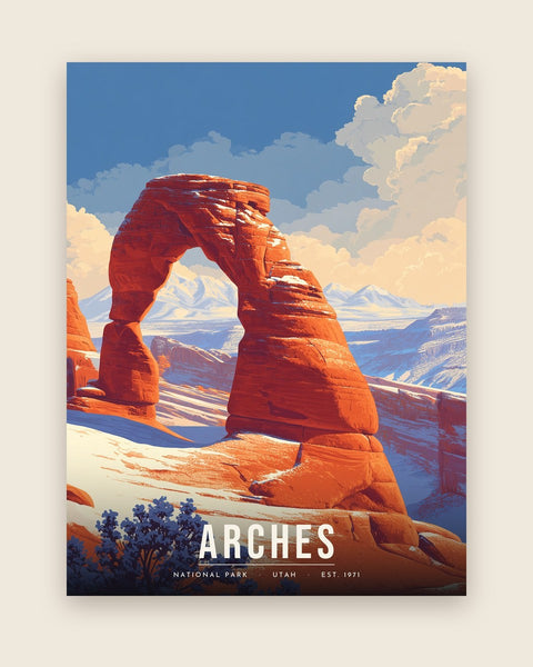 Arches: Delicate Arch in Snow poster, full artwork