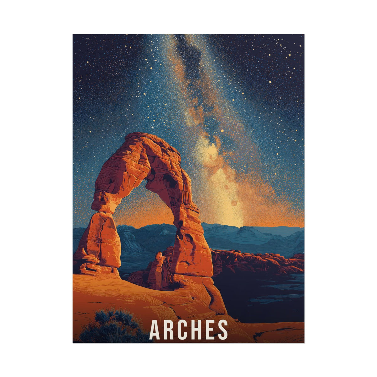 Arches: Milky Way over Delicate Arch