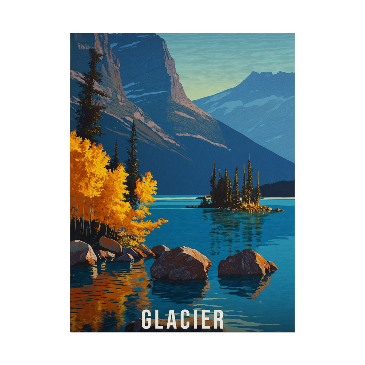 Glacier: Golden Aspen in Autumn