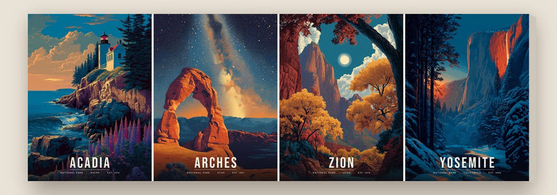Four Seasons long canvas