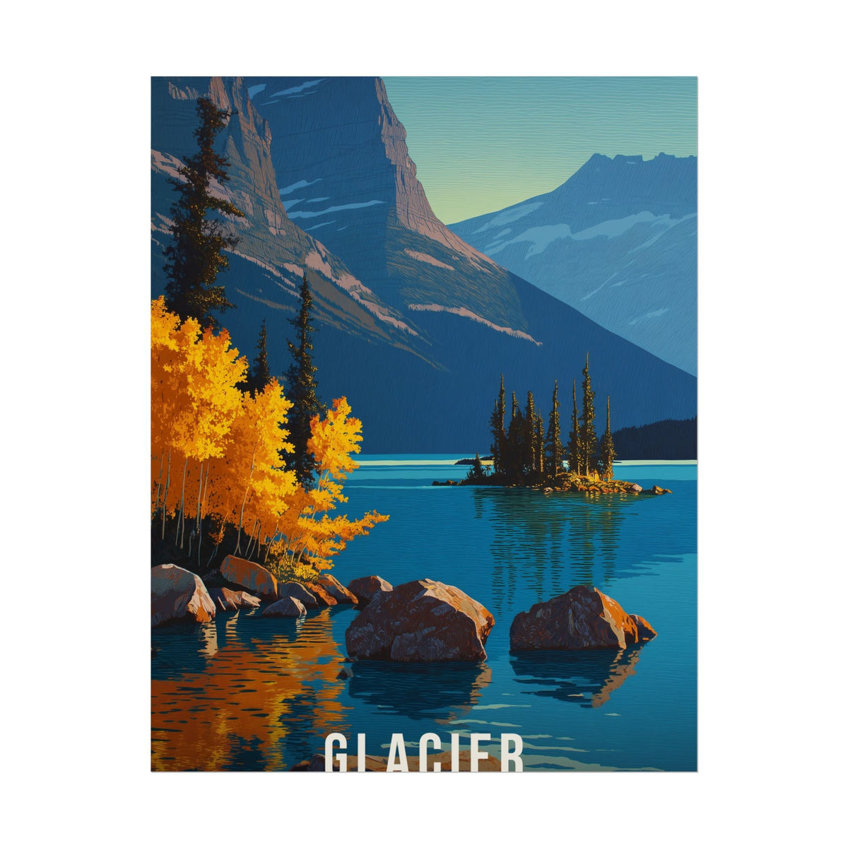 Glacier: Golden Aspen in Autumn