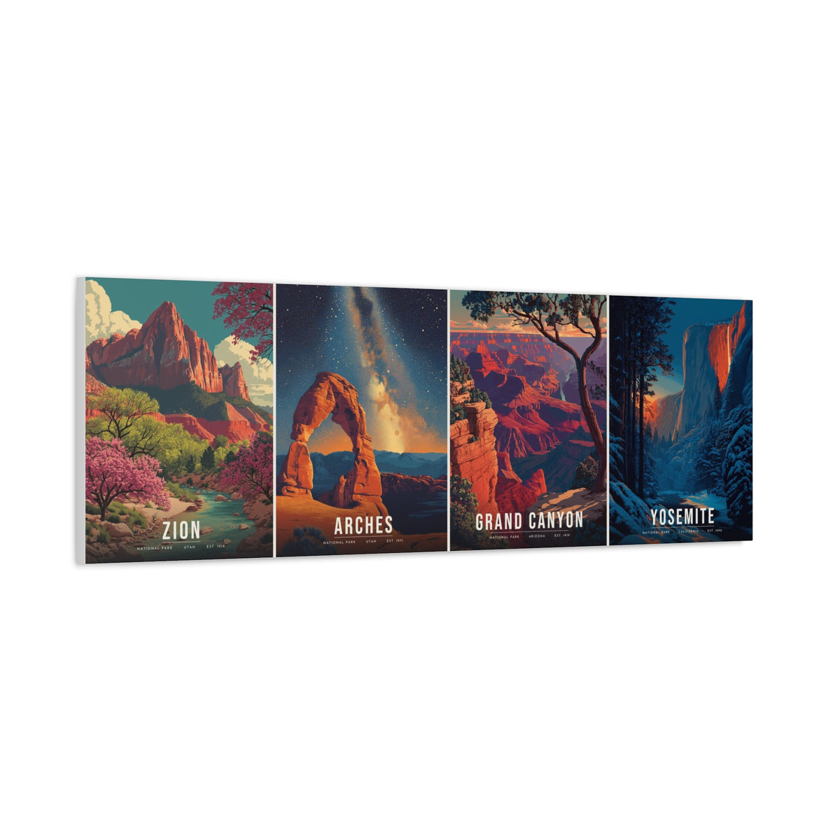Red Rock and Firefall Canvas: Zion, Arches, Grand Canyon, Yosemite