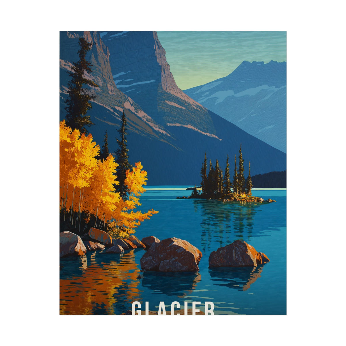 Glacier: Golden Aspen in Autumn