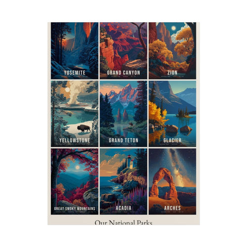 All Nine Parks collage poster