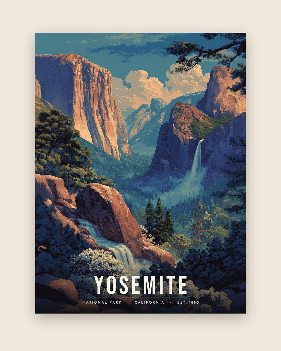 Yosemite: Tunnel View in Spring poster, full artwork