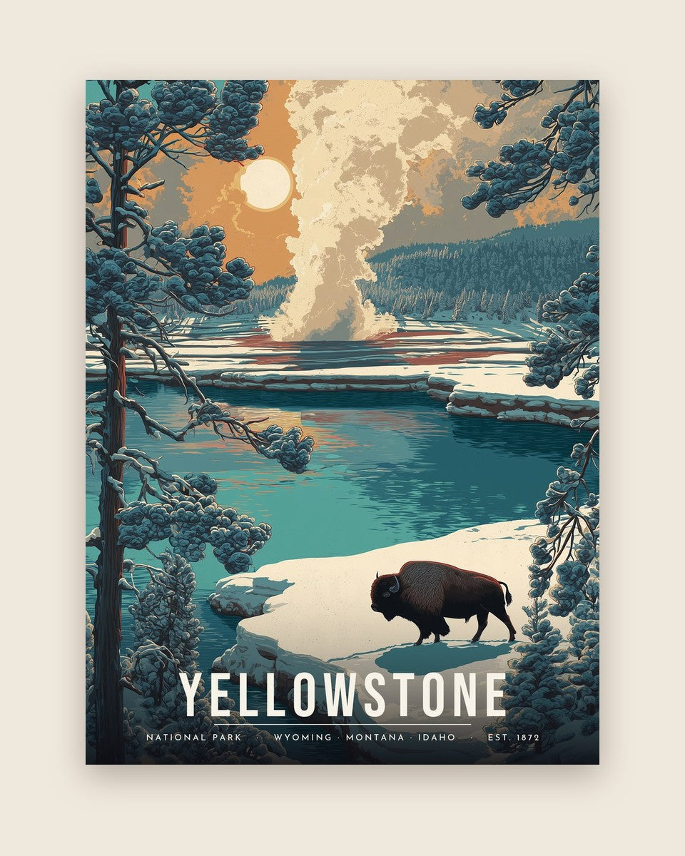 Yellowstone: Winter Bison poster, full artwork