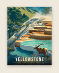 Yellowstone: Mammoth Hot Springs Elk poster, full artwork