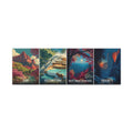 Four Seasons canvas: Zion, Yellowstone, Great Smoky Mountains and Yosemite